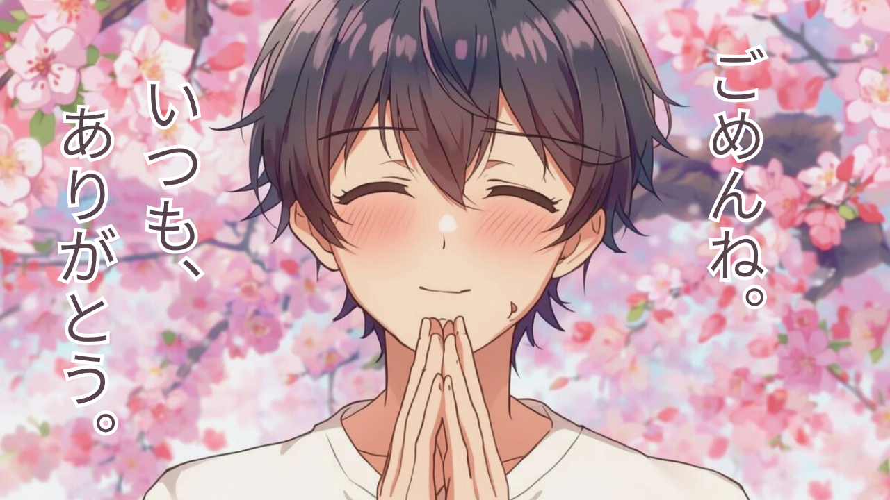 伝えられなかった「ありがとう」を表現したイラスト