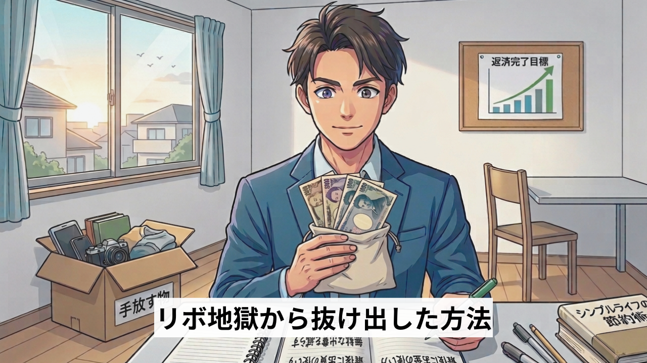 リボ払いから抜け出すために生活を整えお金を管理している様子のアイキャッチ画像