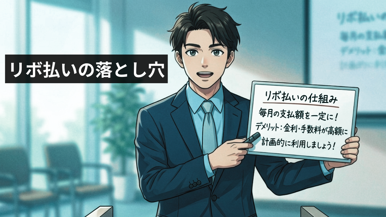 リボ払いの落とし穴と仕組みを解説するアイキャッチ画像