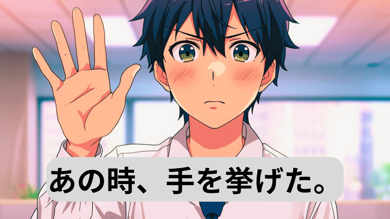 社会人1年目で手を挙げた選択の瞬間を表現したアイキャッチ画像